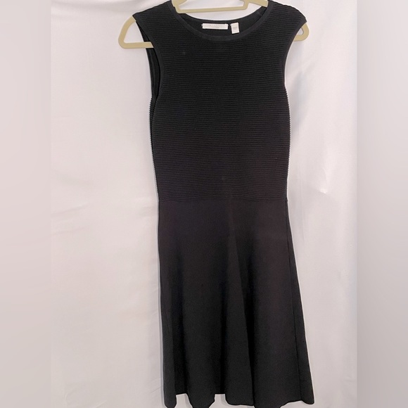Hugo Boss Dresses & Skirts - BOSS HUGO BOSS - NEW WITHOUT TAGS - FREIDA A-LINE KNIT CAP SLEEVE BLACK DRESS